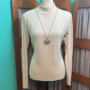 Stephanie Andrew’s  100% silk Long Sleeve mock Turtleneck